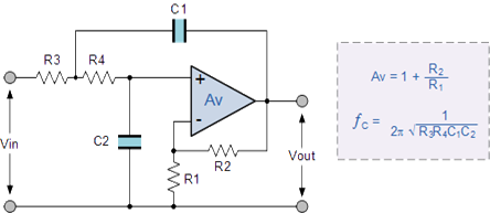 second-order active low pass filter