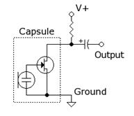 설명: https://upload.wikimedia.org/wikipedia/commons/5/57/Electret_condenser_microphone_schematic.png