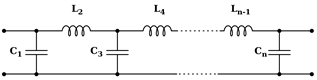 Butterworth filter using Cauer topology