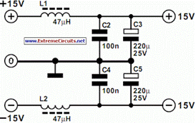 설명: Figure:1 Power Supply For Balanced Microphone Preamplifier